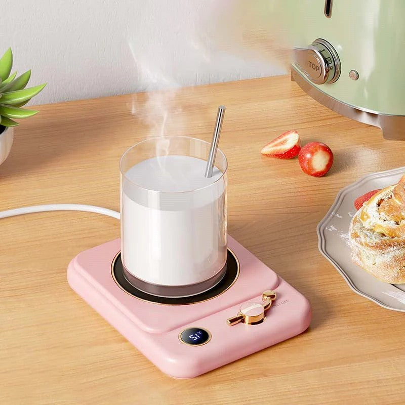 Digital Milk Heating Pad with Desktop Base and Temperature Display